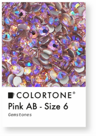 Colortone Pink Aurora Borealis Rhinestones Size 6