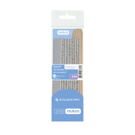 Staleks Pro Smart 20 PapmAm Rechte Vijl Soft Base Grit 240 10 Stuks + Wooden Base 2 Stuks (DFC-20-240/10)