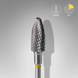 Staleks Carbide Nagel Freesbit Corn Yellow 6.0mm (FT90Y060/14)