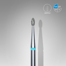 Staleks Diamond Frees Bit Rounded Drop Blue 1.6mm (Manicure Pedicure) (FA50B016/3.4K)