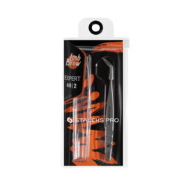 Staleks Pro Eyelash Tweezers Expert 40 Type 2 L-Shaped 70 (TE-40/2)