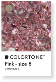 Colortone Pink Crystal Rhinestones Size 8