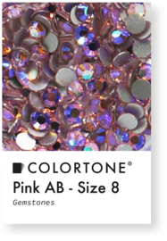 Colortone Pink Aurora Borealis Rhinestones Size 8