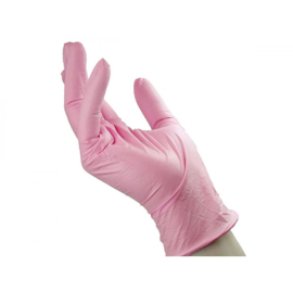 Merbach Nitril Handschoenen Roze Maat XS 100 Stuks
