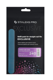 Staleks Pro Exclusive 20 Vervangbare Vijlen Recht Foam 240 Grit 30 Stuks (DFEX-20-240)