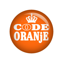 Koningsdag button Code oranje 38 mm