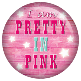 Toppers button Pretty in Pink 45 mm
