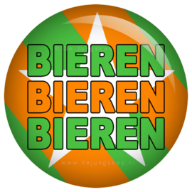 Bieren Bieren Bieren button 45 mm (Kruikenstad)