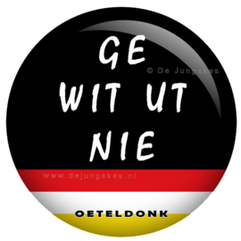 Oeteldonkse tekst button 45 mm