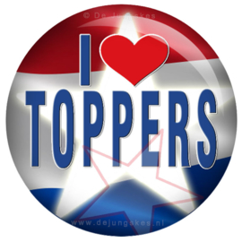 Toppers button I love Toppers 45 mm