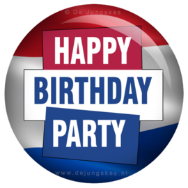 Toppers button Happy Birthday Party 45 mm
