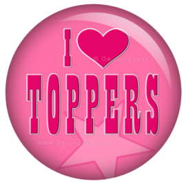 Toppers button I love Toppers 45 mm