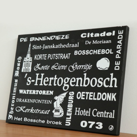 Tekstbord Den Bosch + afbeeldingen