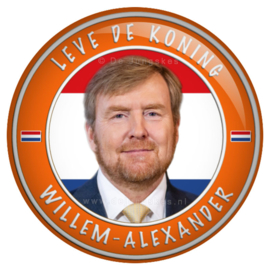 Koningsdag button Willem-Alexander 45 mm