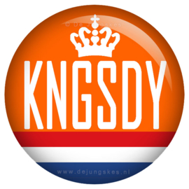 Koningsdag button KNGSDY 45 mm