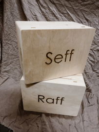 ACTIE!! 2 x Houten klep kist groot handvat maxi (30x40x23 cm) Herinneringen kist voor 75 euro