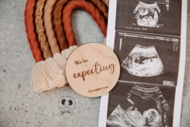 Zwangerschaps aankondiging cirkel - expecting