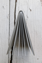 Mini linnen stoefboekje grijs 10x15 cm inplak boekje