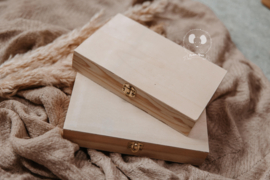 Plat doosje voor prints en usb Natural wood (past door brievenbus!)