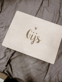 ACTIE!! 2 x Houten klep kist groot handvat maxi (30x40x23 cm) Herinneringen kist voor 75 euro