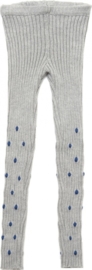 paade knit legging bobbles grey with blue