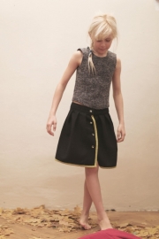 HILDA.HENRI  I  WOOL MARIA SKIRT black