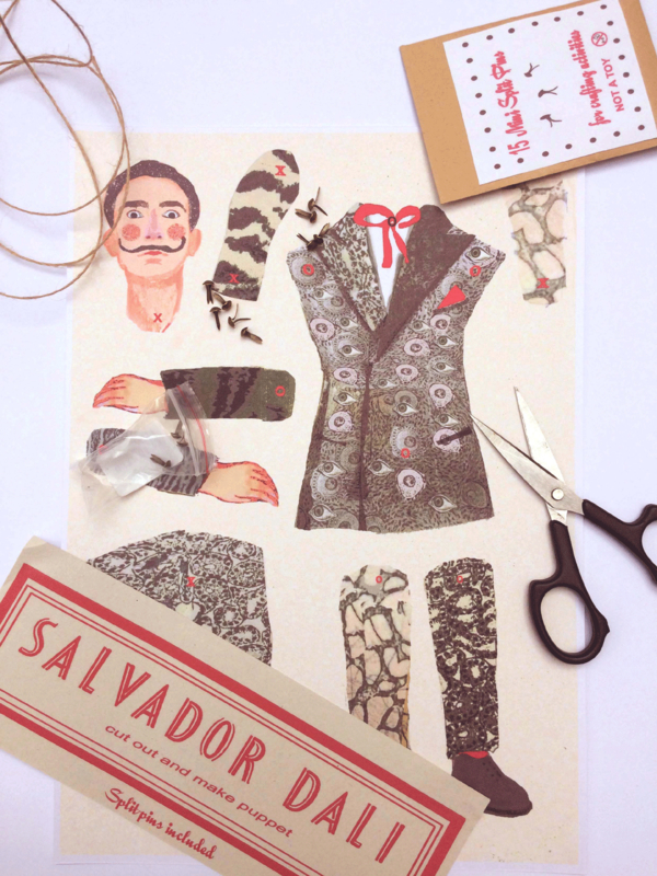 SALVADOR DALI  cut out + make puppet