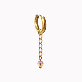 Oorbel Opal Chain Goud