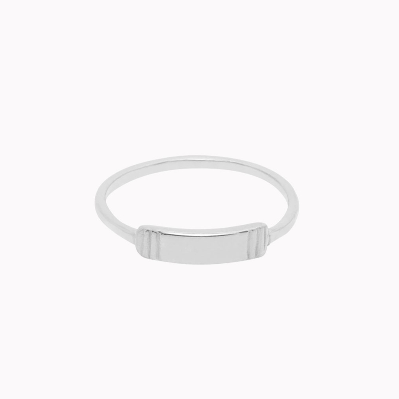 Modern Plate Ring Zilver