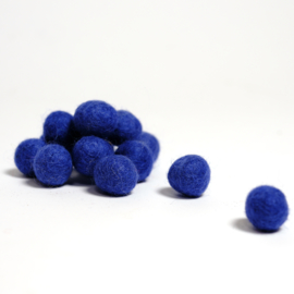 Viltballetjes - Blauw Kobalt - 2,2 cm (per 10 stuks)