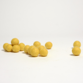 Viltballetjes - Helder geel - 2,2 cm (per 10 stuks)