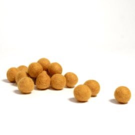 Viltballetjes - Mosterd - 2,2-2,5cm (per 10 stuks)
