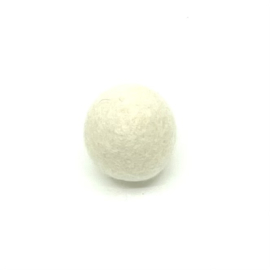 Viltballetjes - Wit - 3cm - per 5 stuks