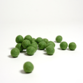 Viltballetjes - Gras Groen - 2,2 cm - 100% Wolvilt - Fairtrade product  (per 10 stuks)