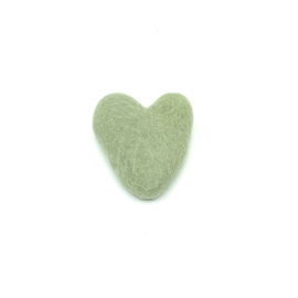 Viltballetjes -  Pastel Groen - 2,2 cm - 100% Wolvilt - Fairtrade product  (per 10 stuks)