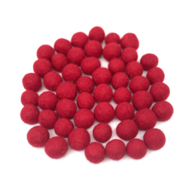 Viltballetjes - Rood - 2,2cm - 60 stuks