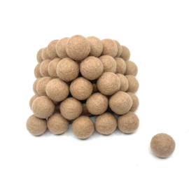 Viltballetjes - Huidkleur - 2,2 cm (per 10 stuks)
