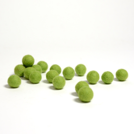 Viltballetjes -  Granny Smith Groen - 2,2 cm - 100% Wolvilt - Fairtrade product  (per 10 stuks)