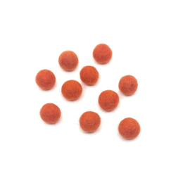 Viltballetjes - Oranje - 1,2cm (per 10 stuks)