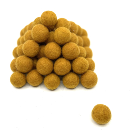 Viltballen 2,2 cm Mosterd 029 (per 10 stuks)