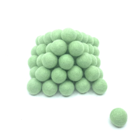 Viltballetjes - Groen - licht en fris - 2,2cm (per 10 stuks)
