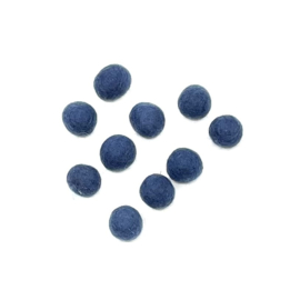 Merinowol - Viltballetjes - Donkerblauw - 1,5cm - (per 10 stuks)