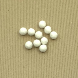 Viltballetjes 1 cm Wit (per 10 stuks)