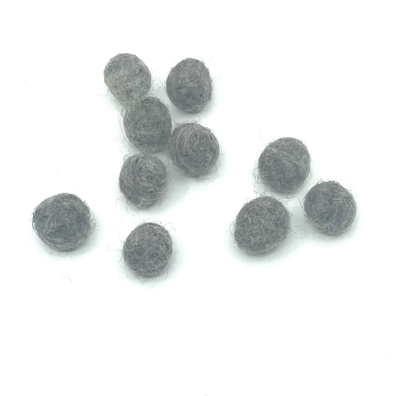 Viltballetjes 1,5 cm Naturel Bruin (per 10 stuks)