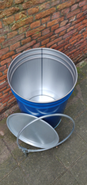 100 liter dekselvat conische blauw