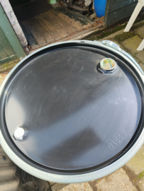 200 liter dekselvat zwart (doppen deksel)