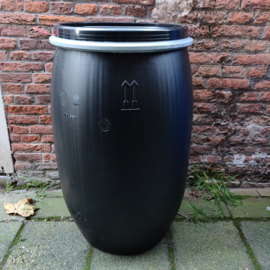 120 liter plastic zwart vat nieuw