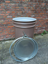 65 liter dekselvat conische coating bruin
