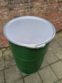 200 liter dekselvat groen (gebruikt)