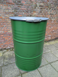200 liter dekselvat groen (gebruikt)